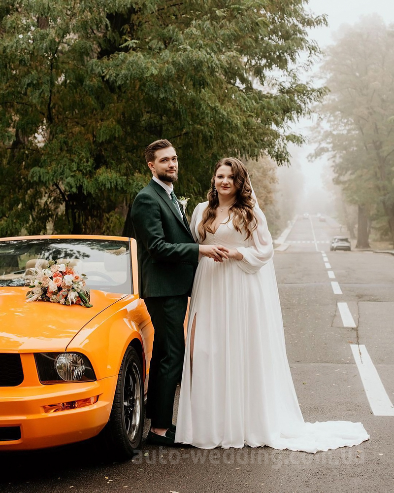 Аренда кабриолета Ford Mustang GT orange с водителем в Киеве