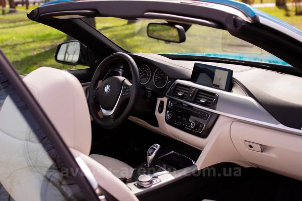 Аренда авто BMW 430 серии кабриолет с водителем. Прокат кабриолета БМВ 430 без водителя в Киеве