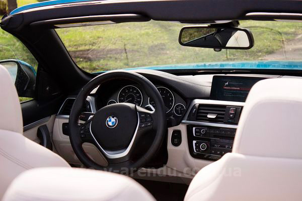 Аренда авто BMW 430 серии кабриолет с водителем. Прокат кабриолета БМВ 430  без водителя в Киеве