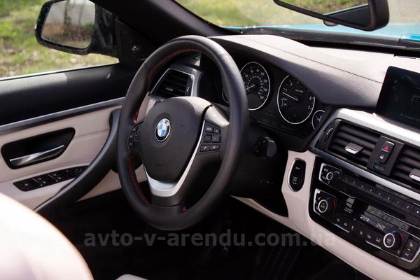 Аренда авто BMW 430 серии кабриолет с водителем. Прокат кабриолета БМВ 430 без водителя в Киеве