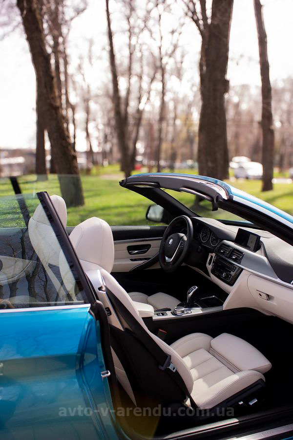Аренда авто BMW 430 серии кабриолет с водителем. Прокат кабриолета БМВ 430 без водителя в Киеве