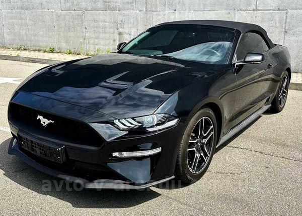 Аренда авто Ford Mustang GT черный кабриолет с водителем. Прокат кабриолета Форд Мустанг GT без водителя в Киеве
