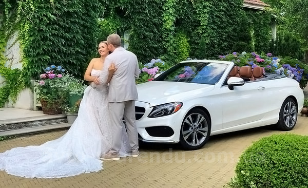 Аренда авто Mercedes Benz C300  кабриолет с водителем. Прокат кабриолета Мерседес C300 без водителя в Киеве