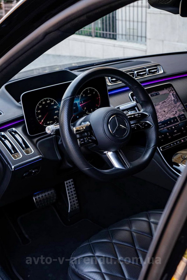 Аренда Мерседес s class W223 400d 4MATIC с водителем. Прокат авто Mercedes-Benz W223 400d 4MATIC без водителя в Киеве