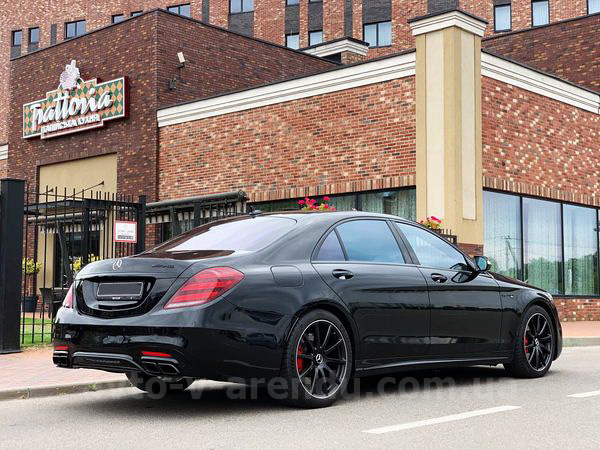 Аренда Мерседес s-class W222 S63 AMG 4MATIC Restyling с водителем. Прокат авто Mercedes-Benz W222 S63 без водителя в Киеве