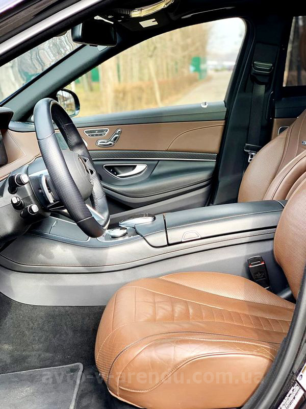 Аренда Мерседес s-class W222 S63 AMG 4MATIC Restyling с водителем. Прокат авто Mercedes-Benz W222 S63 без водителя в Киеве
