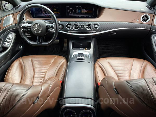 Аренда Мерседес s-class W222 S63 AMG 4MATIC Restyling с водителем. Прокат авто Mercedes-Benz W222 S63 без водителя в Киеве