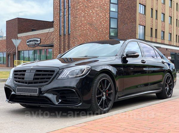 Аренда Мерседес s-class W222 S63 AMG 4MATIC Restyling с водителем. Прокат авто Mercedes-Benz W222 S63 без водителя в Киеве