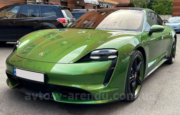 Аренда авто Porsche Taycan Turbo 671 hp AWD с водителем, прокат авто Порше Тайкан Турбо без водителя в Киеве