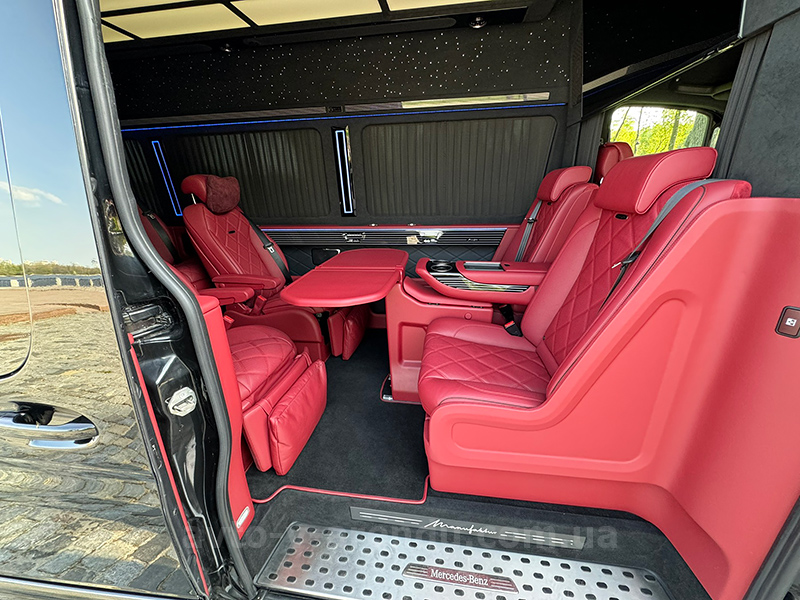 Аренда микроавтобуса с водителем в Киеве Mercedes Sprinter VIP 2021 черный на 8 мест