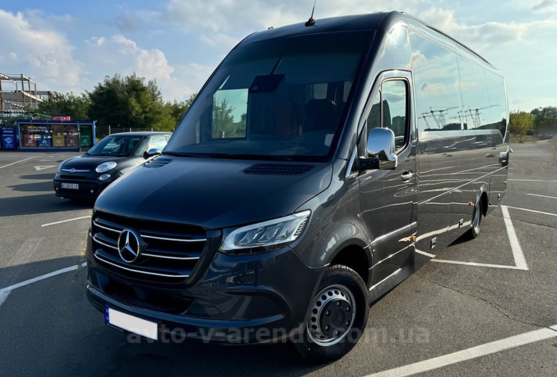 Аренда микроавтобуса с водителем Mercedes Sprinter HD 907 20 мест черный