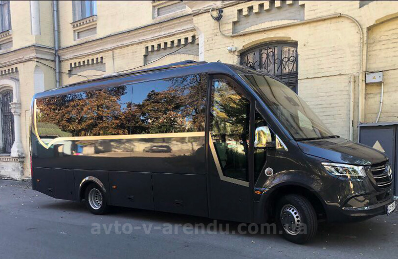 Аренда микроавтобуса Mercedes Sprinter HD 907 черный на 20 мест с водителем в Киеве