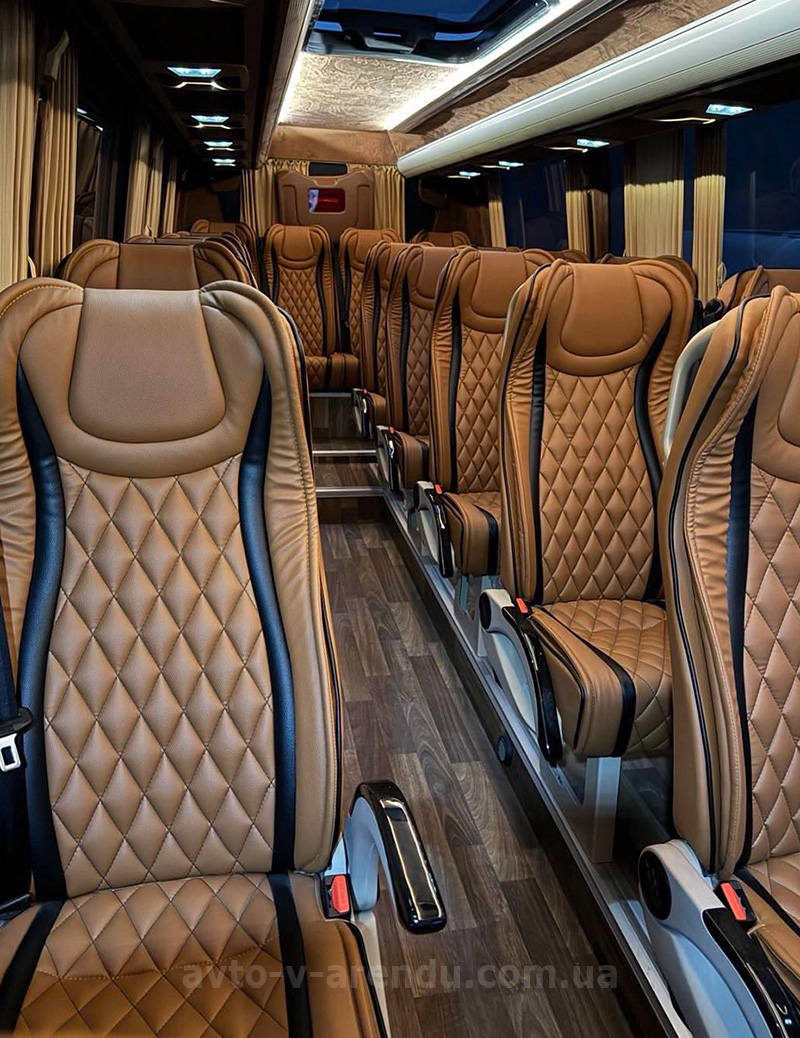 Аренда микроавтобуса Mercedes Sprinter HD 907 черный на 20 мест с водителем в Киеве