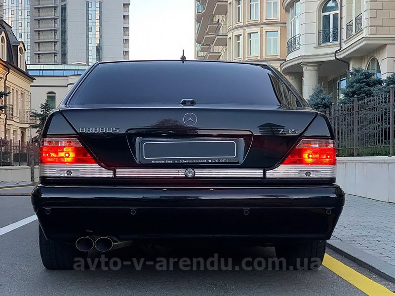 Аренда ретро авто Mercedes W140 S600 S7.3 V12 Brabus черный с водителем в Киеве