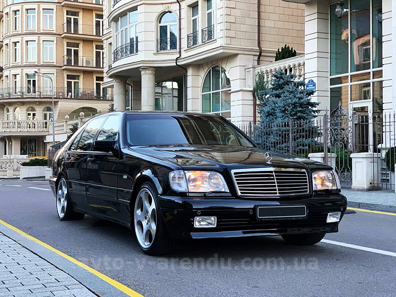 Аренда ретро авто Mercedes W140 S600 S7.3 V12 Brabus черный с водителем в Киеве