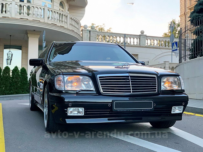 Аренда ретро авто Mercedes W140 S600 S7.3 V12 Brabus черный с водителем в Киеве