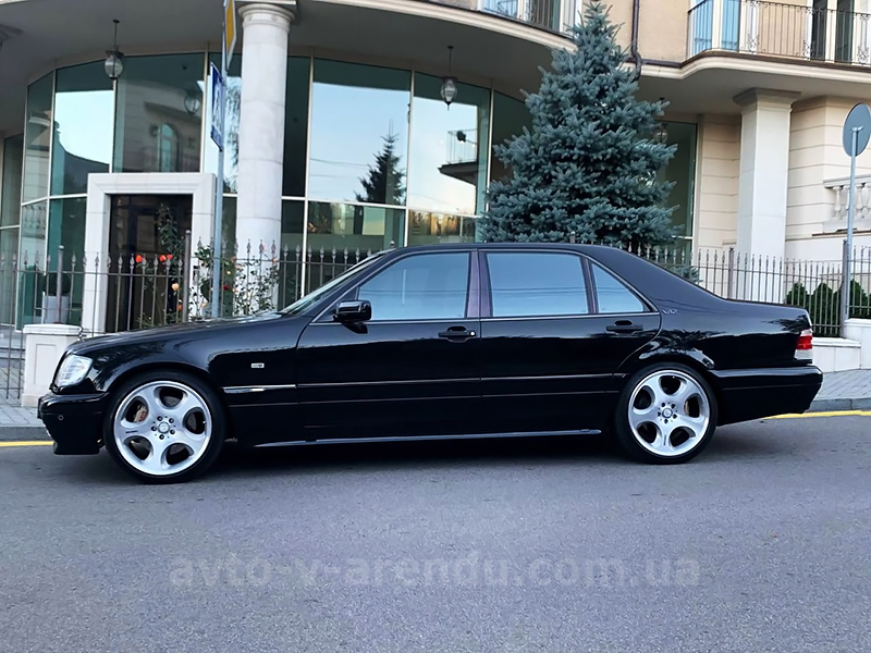 Аренда ретро авто Mercedes W140 S600 S7.3 V12 Brabus черный с водителем в Киеве