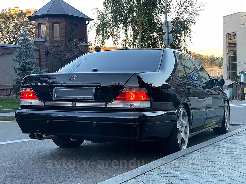 Аренда ретро авто Mercedes W140 S600 S7.3 V12 Brabus черный с водителем в Киеве