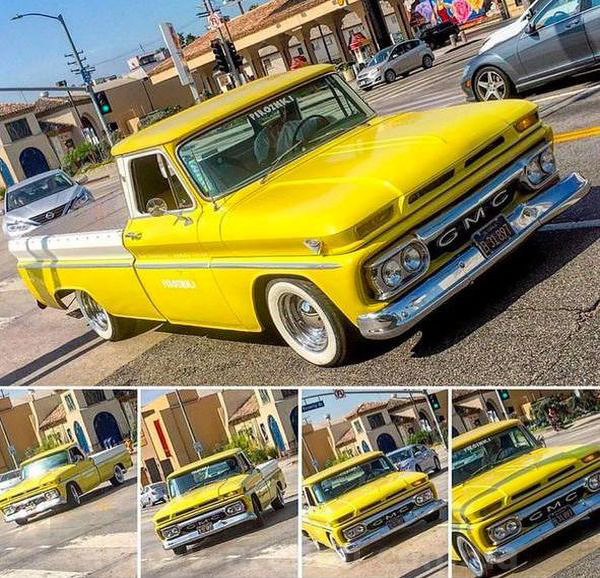 Аренда ретро авто пикап GMC Food Truck yellow на съемки с водителем в Киеве