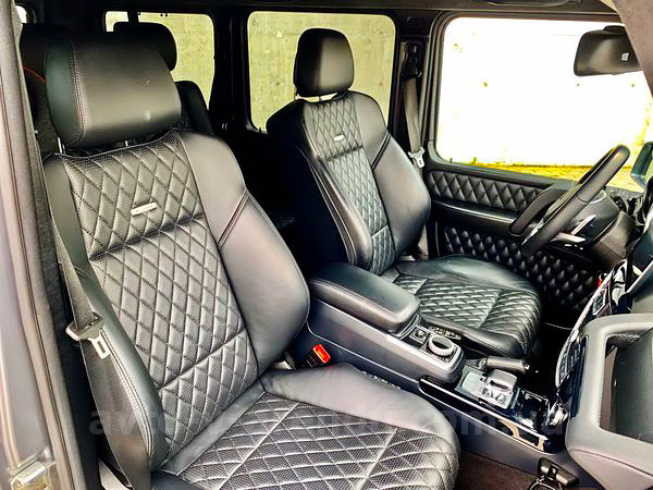 Аренда внедорожника джипа Mercedes-Benz Gelandewagen G63 AMG silver кубик гелик с водителем, прокат Мерседес Гелентваген G63 AMG без водителя в Киеве